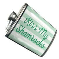 Tikvica poljubi moje shamrocks Dan svetog Patrika Jednostavne zelene pruge