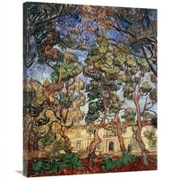 u. Drveće u vrtu od strane Saint-Paul Bolnica Art Print - Vincent Van Gogh