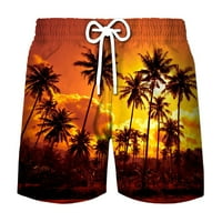 Havajski novi muški kratke hlače Ljetna kokosova stablo tiskarske kratke hlače Muška strana plaža Odjeća