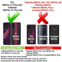 Vibecover tanak futrola kompatibilna za T-Mobile Revvl V + 5G V PLUS 5G, ukupni štitnik Fle TPU, jeleni