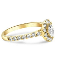 Pompeii 1CT TW MARQUISE Diamond Halo Angažman prsten u bijeloj, žutoj ili ružinoj zlatu