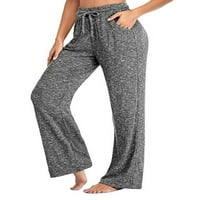 Colisha Comfy Loose Yoga Hlače Žene širokog dnevnog boravka Pajamas dno nacrtaju džepne rastezanje joggers