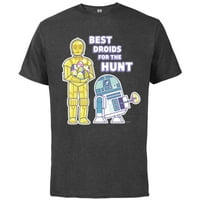 Star Wars Najbolji droidi za Hunt Uskrs - pamučna majica kratkih rukava za odrasle - prilagođeni-charcoal