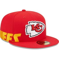 Muška nova era Red Kansas City Chiefs Arch 59Fifty ugrađeni šešir