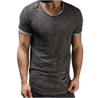 Modne majice za muškarce Retro Ležerne prilike pune boje majica kratkih rukava do veličine 3xl