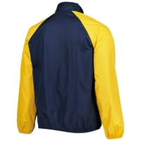 Muški G-III Sports Carl Banks Mornailo Gold West Virginia Planinarska jakna Garder Raglan Polu-zip jakna