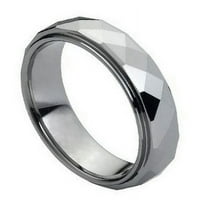 Volfram karbidni lik rezan kvadrat dizajnirajte vjenčani prsten za muškarce ili dame
