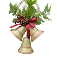 Biekopu Božić Bowknot Bell Privjesak, pinecone dekoracija listova Garlands Festival ukrasi trgovina