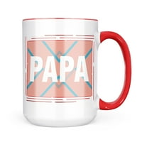Neonblond Papa Očev dan Bold Coral dizajn krila poklon za ljubitelje čaja za kavu