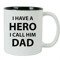 Imaj heroja nazivam ga tata keramički šalica za kafu sa bijelim poklon kutijom