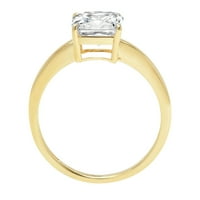 1.5CT Asscher Clear Wisty Moissine 14K žuta zlatna godišnjica za angažman prsten veličine 7.25