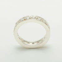 Britanci napravio je 10k bijelo zlatni kubični cirkonijski ženski vječni prsten - Opcije veličine -