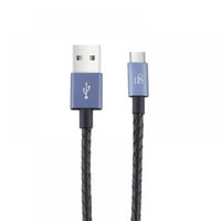 Brza punjač kožna pletenica USB a do tip C punjač Kratki USB C kabl