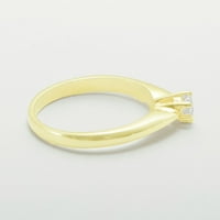 Britanci napravio 14k žuti zlatni kubni cirkoniji ženski zaručni prsten - Opcije veličine - veličina
