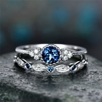 Yuehao Prstenovi ženski nakit modni par para dijamantni prstenovi veličine zvona set prstenovi