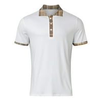 Nečujni muški polo majice muške golf majice kratki rukav rastegnuti ležerne majice