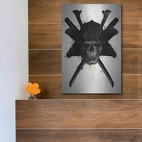 Luxe Metal Art 'Samurai lubanja' Nicklas Gustafsson, metalna zida Art, 12 x16