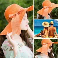 Heiheiup Beach široko šešir disketi za sunčanje Žene Šarene kape BRIM velike slamne šešire Bow Baseball