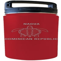 Nagua Dominikanska Republika Suvenir oz Graved Crveni izolirani dvostruki zidni nehrđajući čelik