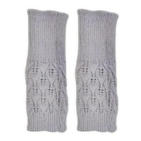 Ženske dame bez prsta na rukama toplim zimskim pletenim rukavicama rukavice duge y1f7