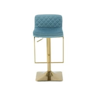 Velvet bar stolice stolice - podesiva visina okretna stolica sa leđa - PC-plavom bojom