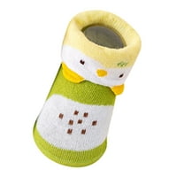 Kid cipele jesen i zimska čarapa ravna dna bez klizanja lagana udobna boja blok slatka crtana uzorka