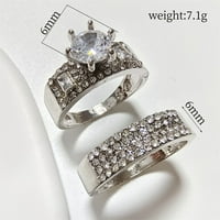 Francuska Dimple Valentinovo Dnevni odvojivi odvojivi dijamantski prsten za angažman za vjenčanje prsten