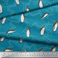 Soimoi Green Pamuk Cambric tkaninski penguin Ocean Tkanini otisci dvorišta široko