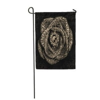 Rose se sastoji od lobanja i kostiju na tamnoj YK Global Global Garden zastava Dekorativna zastava Baner