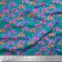 Soimoi pamučna voile tkanina periwinkle cvjetno otisnuto zanatsko tkanina od dvorišta široko