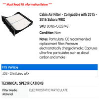 Filter za vazduh kabine - kompatibilan sa - Subaru WRX