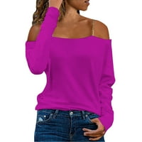 Luiyenes majica za žene čišćenje vrha kratkih rukava plus veličine sa džepovima