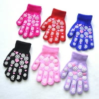 Anvazise djeca zimske rukavice srce elastični pleteni casual puni prsti drže tople guste ugodne rukavice