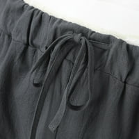 Muški duksevi Muški modni ležerni ispisan džep za posteljinu čipke hlače Velike veličine hlače