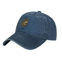 Douzhe Podesiva oprana pamučna kapa - zlatni matični američki perje otisci vintage tata šešir unise