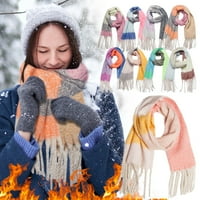 Zimski šal za žensku klasičnu tassel plairani šal toplo mekani veliki pokrivač s montaža šal šal šal