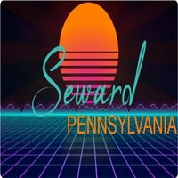 Seward Pennsylvania Vinil Decal Stiker Retro Neon Dizajn