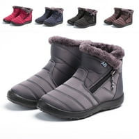 Huanledash Ženske zime tople gležnjače za sniježne čizme klizanje zip vodootporne vanjske cipele za