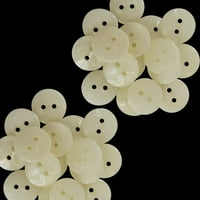 Plastični gumbi za obrezivanje okruglih oblika za DIY CRAFTS Šivovanje odjeće za pletenje, bjelokosti