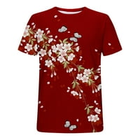 Muški sakura cvjetni tiskani košulje 3D print bluza Crewneck The Short rukavi Ljetne ponude Redovna