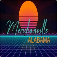 Meridianville Alabama Frižider Magnet Retro Neon Dizajn