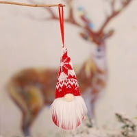 Lulshou Christmas Dekoracije za božićne haljine hat bez lica Beby Privjesak starca Dwarf Rudolph Lutka