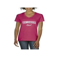 MMF - Ženska majica V-izrez kratki rukav, do žena Veličina 3XL - Tennessee Girl