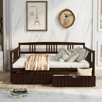 Dnevni drveni krevet sa dvije ladice Espresso pun