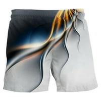Clearsance YoHome Muške kratke hlače Ljetne casure 3D digitalno slovo ispisane ravne pantalone na plažima