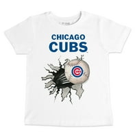 Dojenčad sitni otvor bijeli Chicago mladunče za bejzbol suza majica