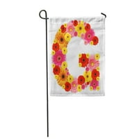 Šareno pismo cvijeća abeceda narančasta tratinčica cvjetni vrt zastava ukrasna zastava baner kuće