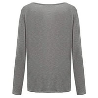 GDFUN Žene Casual Comfort Solid Colore Lable Soft Top Plus size Bluze Top Thirts Majice za žene