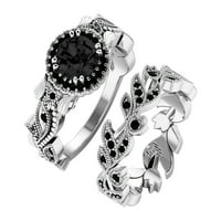 WEFUESD nakit za žene za žene Diamond Dvostruki set za dvostruki prsten za žene Modni nakit Popularni
