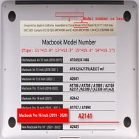 Kaishek plastična Hard Shell pokrivač samo kompatibilno izdanje MacBook PRO S XDR Display Touch ID model: